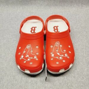 Crocs Classic Mens 8 Womens 10 Boston Red Sox MLB Clogs Sandals Slip On Shoes
